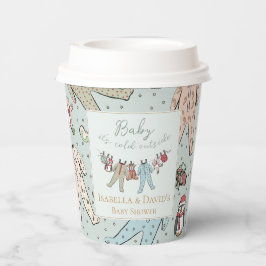 Vasos De Papel Bebé, frío fuera del Baby Shower invernal