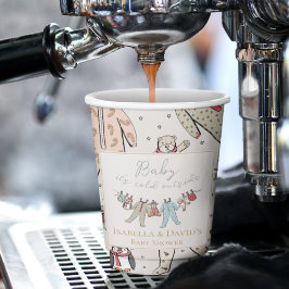 Vasos De Papel Bebé, frío fuera del Baby Shower invernal