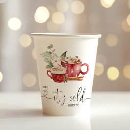 Vasos De Papel Bebé, hace frío afuera