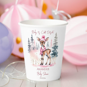 Vasos De Papel Bebé, hace frío afuera de la chica bebé venado de 