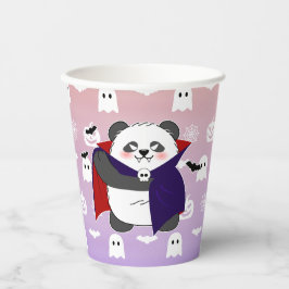 Vasos De Papel Bebé lindo de Halloween Vampiro Panda Dracula
