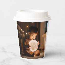 Vasos De Papel Bebé lunar