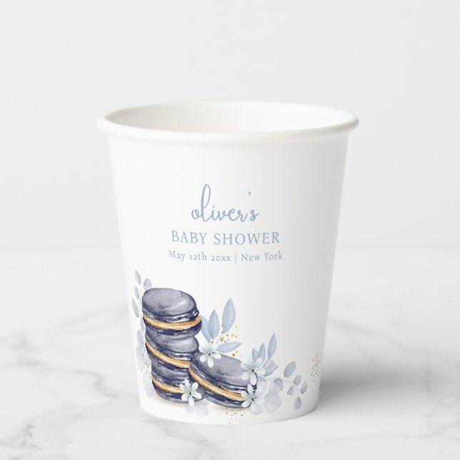 Vasos De Papel Bébé Macaron Baby Shower (Anverso)