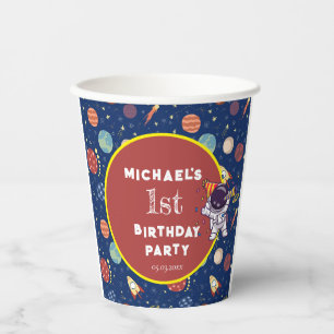 Vasos De Papel Bebé niños astronautas en cualquier fiesta de cump