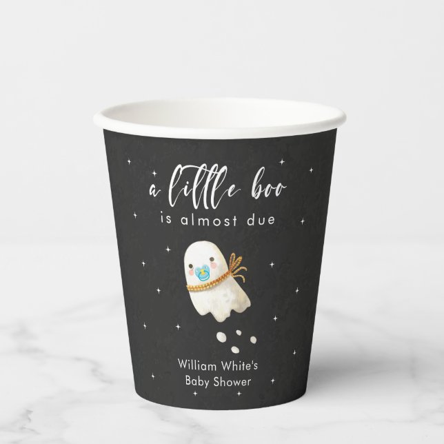 Vasos De Papel Bebé pequeño lindo fantasma Halloween otoño (Anverso)