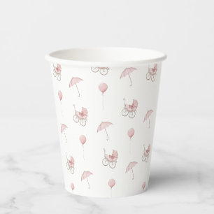 Vasos De Papel Bebé rosa lindo Baby Shower