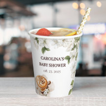 Bebé rústico prepara café Baby Shower