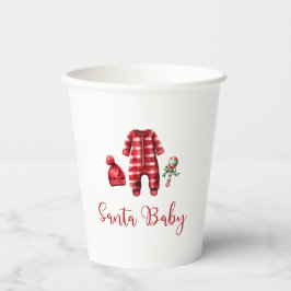 Vasos De Papel Bebé Santa Fiesta de Cumpleaños de Navidad