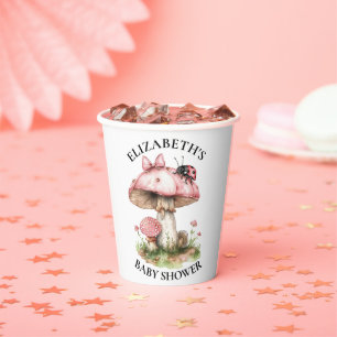 Vasos De Papel Bebé Señora en Acuarela Baby Shower 