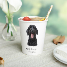 Vasos De Papel ¡Bebe Sobre Mí! Boda de Perro Terrible Ruso Negro