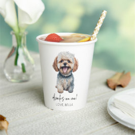 Vasos De Papel ¡Bebe Sobre Mí! Maltipoo Dog Boda