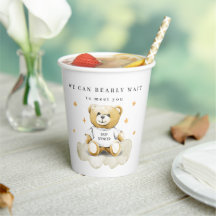 Bebé Teddy Bear Baby Shower Paper cup