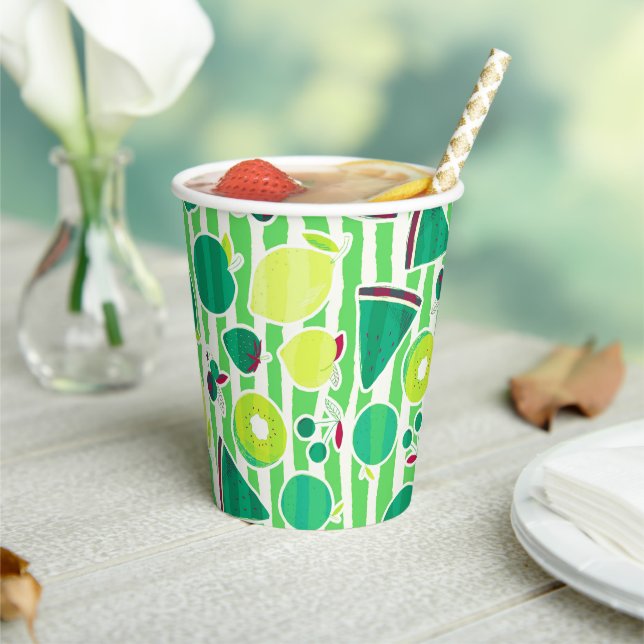Vasos De Papel Bebida de frutas (in situ)