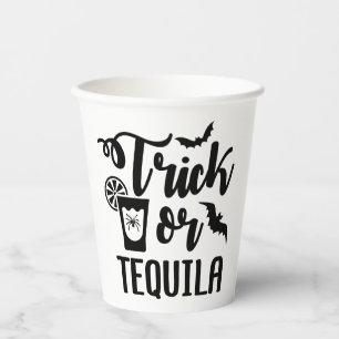 Vasos De Papel Bebida de halloween divertida de truco o tequila