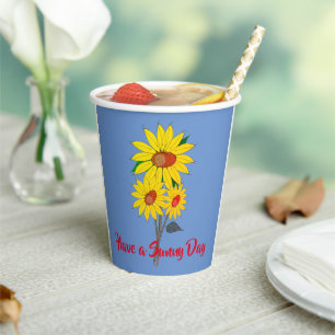 Vasos De Papel "Bebida favorita para ir" Sunshine Love Paper Cups