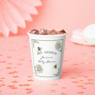 Vasos De Papel Bee Baby Shower Bumble Bee Shower