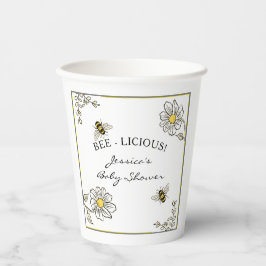 Vasos De Papel Bee Baby Shower Bumble Bee Shower