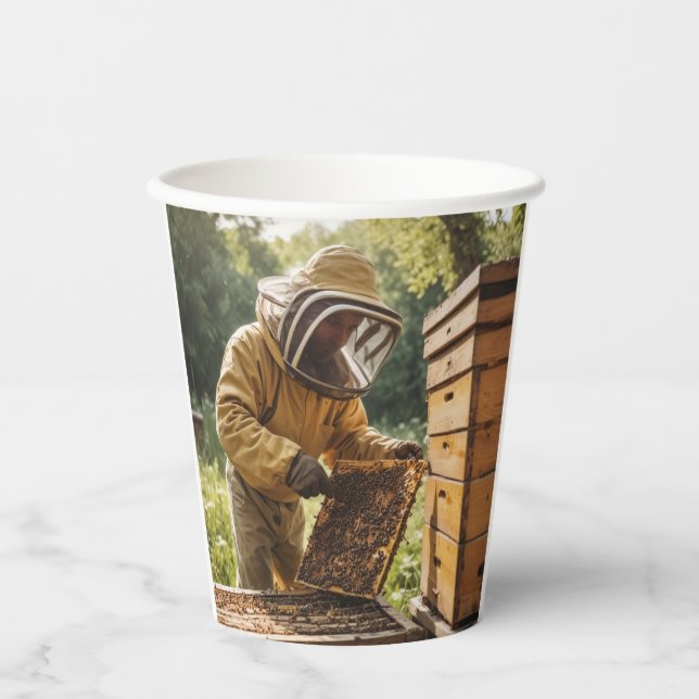 Vasos De Papel Beekeeper y Beehives (Anverso)