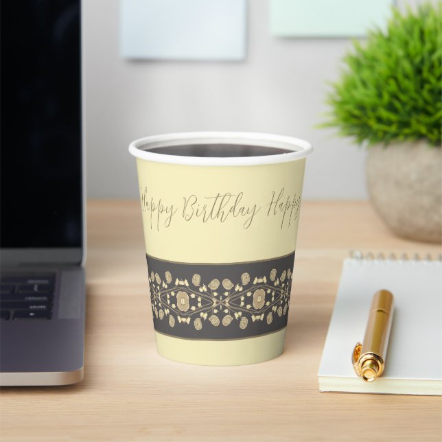 Vasos De Papel Beige Y Crema (in situ)