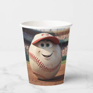 Vasos De Papel Béisbol de dibujos animados