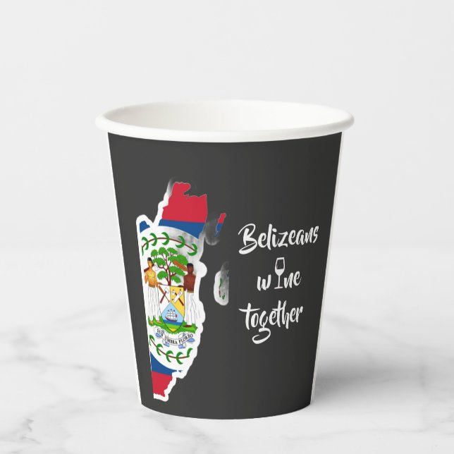 Vasos De Papel Belizeans Wine Together Paper Party Cups (Anverso)