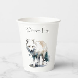 Vasos De Papel Belleza Ártica: Zorro de Invierno personalizado