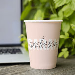 Vasos De Papel Belleza rosa pastel moderna Personalizada<br><div class="desc">Belleza rosa pastel moderna Personalizada</div>