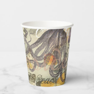 Vasos De Papel Belleza victoriana de baño Kraken surrealismo vint