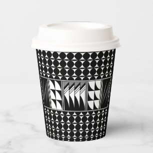 Vasos De Papel Bendiciones de plumas del suroeste en gris