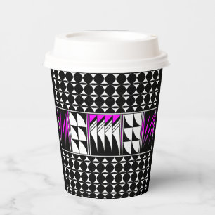 Vasos De Papel Bendiciones de plumas del suroeste en rosa