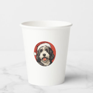 Vasos De Papel Bernedoodle Dog Xmas Doodle Dood Cuate Navidades B