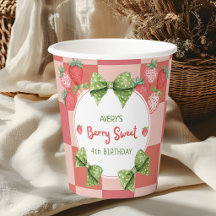 Berry 4th Birthday Strawberry Party 