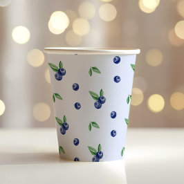 Vasos De Papel Berry azul acuoso