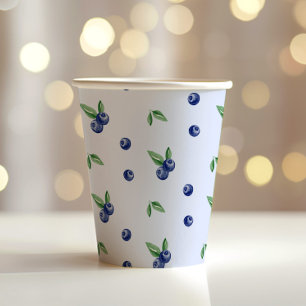 Vasos De Papel Berry azul acuoso