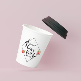 Vasos De Papel Berry First | 1 cumpleaños | Fresa | Moderno