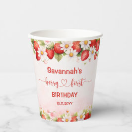 Vasos De Papel Berry First Birthday