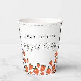 Vasos De Papel Berry First Birthday Party