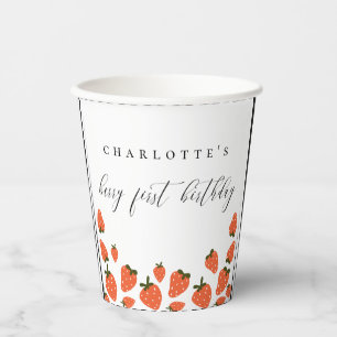 Vasos De Papel Berry First Birthday Party