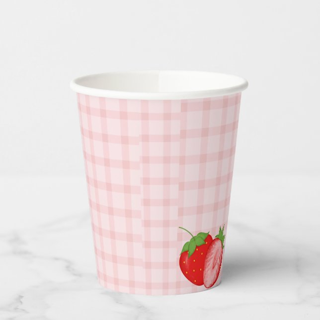 Vasos De Papel Berry First Birthday Party Cups (Izquierda)