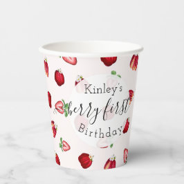 Vasos De Papel Berry First Birthday Wild Strawberry Shortcake