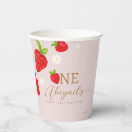 Vasos De Papel Berry First First Strawberry Birthday
