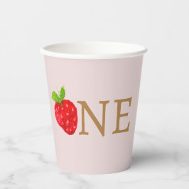 Vasos De Papel Berry First First Strawberry Birthday