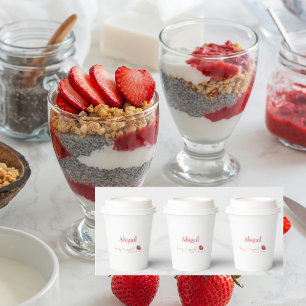 Vasos De Papel Berry Sweet Baby on the Way Baby Shower