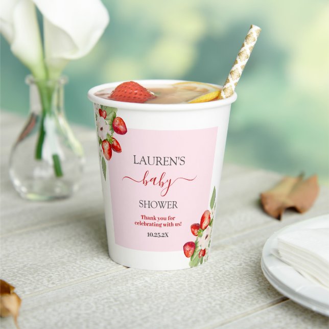 Vasos De Papel Berry Sweet Baby Shower (in situ)