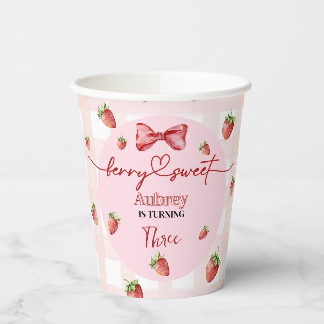 Vasos De Papel Berry Sweet Birthday (Izquierda)