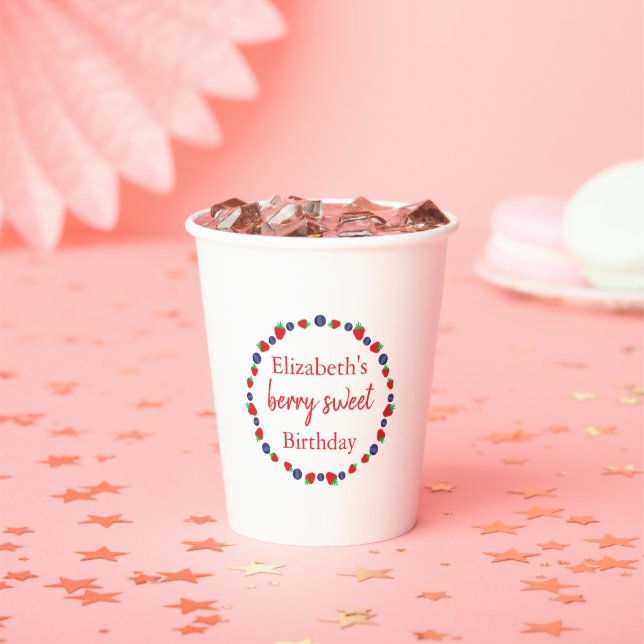 Vasos De Papel Berry Sweet Birthday (in situ)