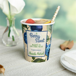 Vasos De Papel Berry Sweet Blueberry Theme Baby Shower