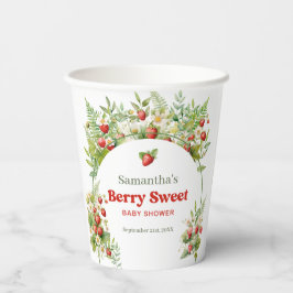 Vasos De Papel Berry Sweet Boho arch Wild Watercolor Fresa