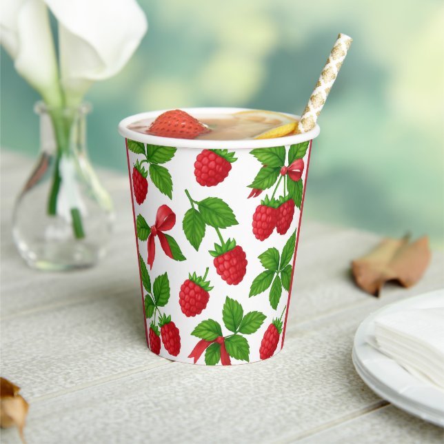 Vasos De Papel Berry Sweet Raspberry Birthday Party - (in situ)