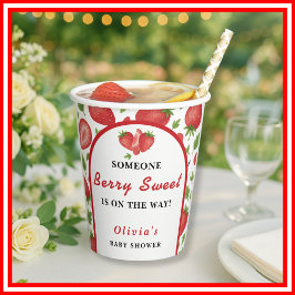 Vasos De Papel Berry Sweet Strawberry Baby Shower Cups de papel